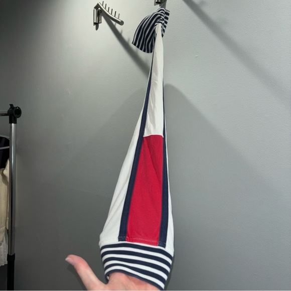 Vintage 90s Retro Vintage Tommy Hilfiger Long Sleeve Stripe Collar Shirt Large - Picture 5 of 9